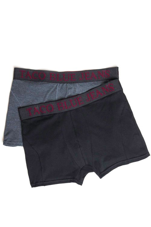Kit De Cueca Boxer Preto / Grafite