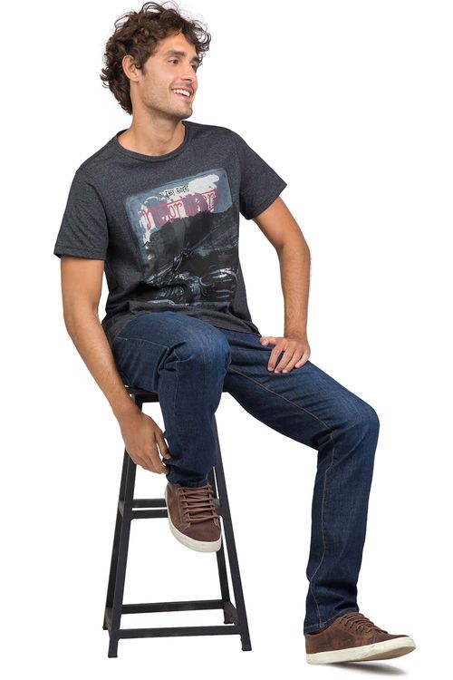 T-Shirt Estampada Molinê Grafite