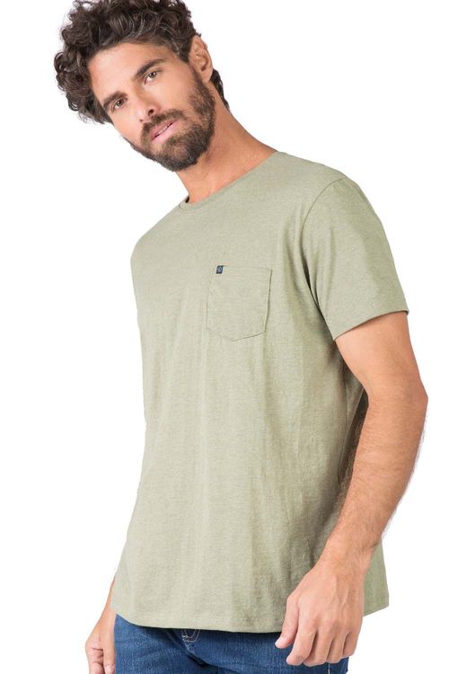 T-Shirt Básica Comfort Com Bolso Vd Mil