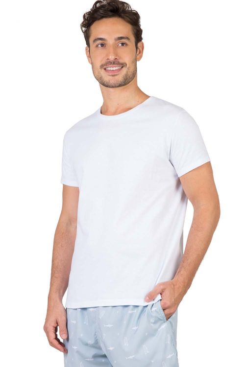 T-Shirt Premium Fit Sem Costura Branca