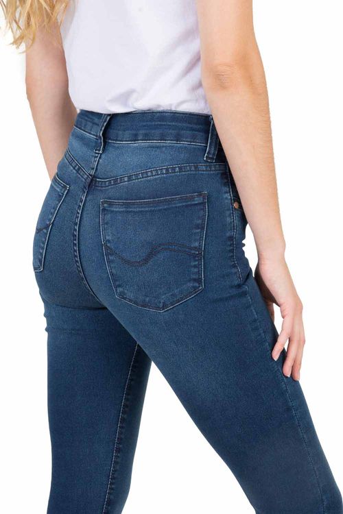 Calça Jeans Skinny Cós Alto Comfort Stone