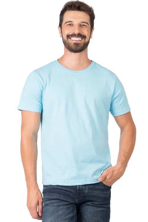 T-Shirt Básica Fit Azul Claro