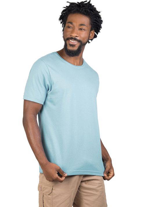 T-Shirt Básica Fit Azul Turquesa