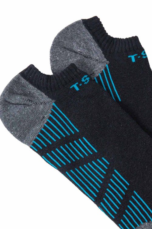 Meia Sapatilha Toscana Pto/Azul