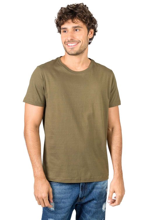 T-Shirt Básica Fit Verde Musgo