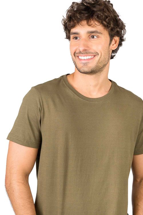 T-Shirt Básica Fit Verde Musgo