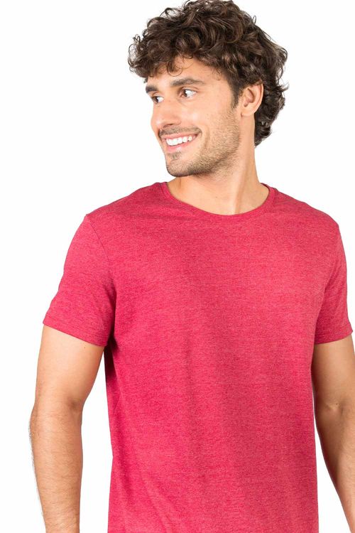 T-Shirt Básica Premium Color Fit Vermelho Escuro