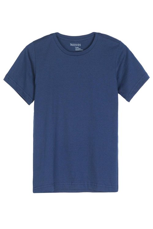 T-Shirt Básica Infantil Fit Azul Marinho