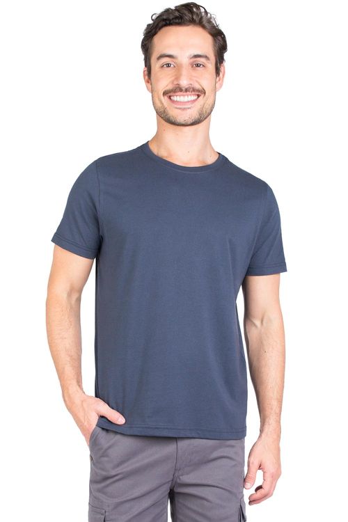 T-Shirt Básica Fit Azul Jeans