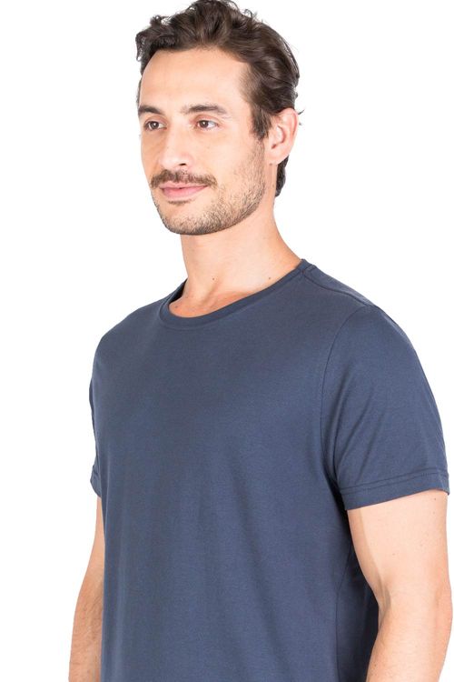 T-Shirt Básica Fit Azul Jeans