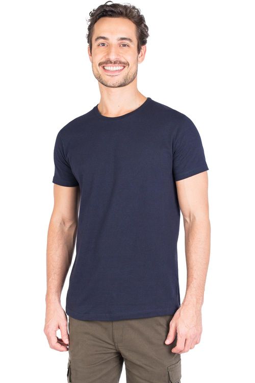 T-Shirt Básica Premium Fit Azul Marinho