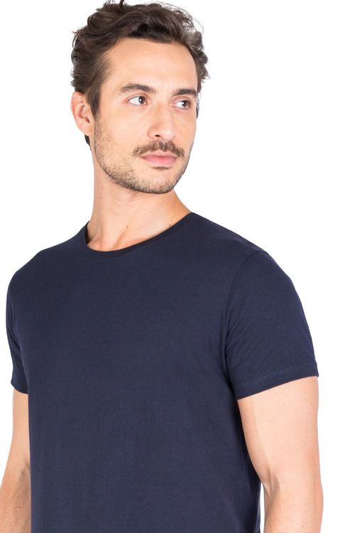T-Shirt Básica Premium Fit Azul Marinho
