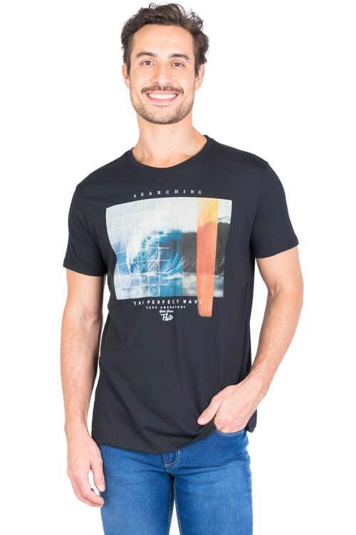 T-Shirt The Perfect Wave Preta