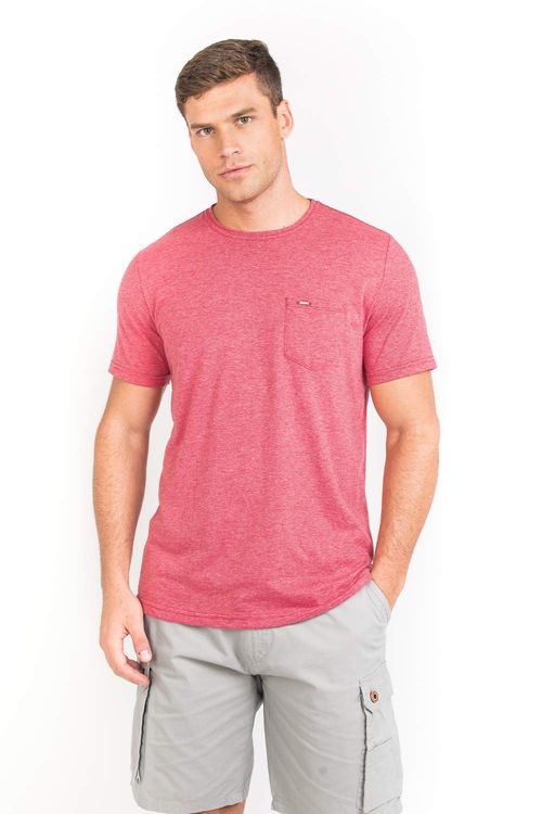 T-Shirt Com Bolso Vermelho