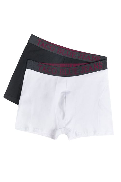 Kit De Cueca Boxer Preto/Branco