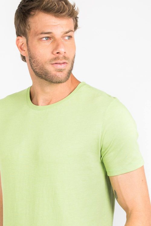 T-Shirt Básica Premium Color Fit Verde Claro