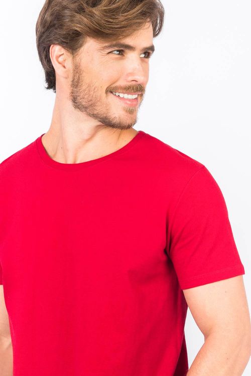 T-Shirt Básica Premium Fit Vermelho Escuro