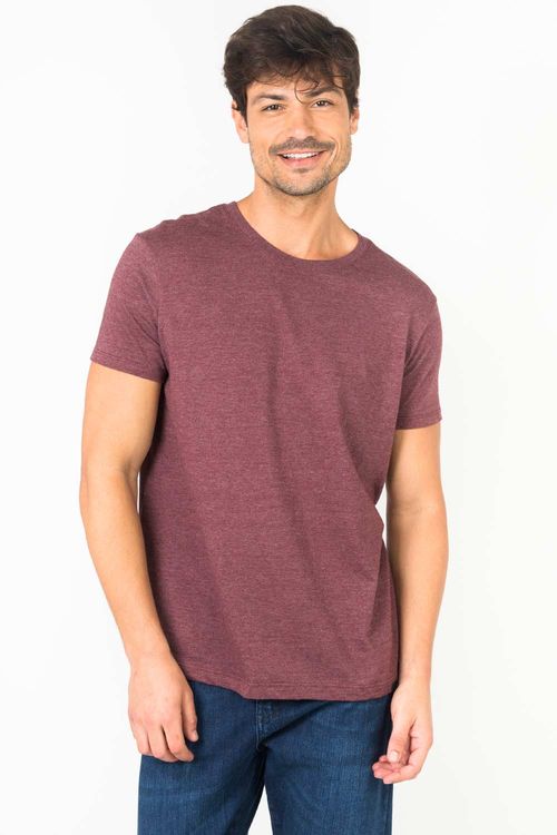 T-Shirt Básica Premium Color Fit Vinho