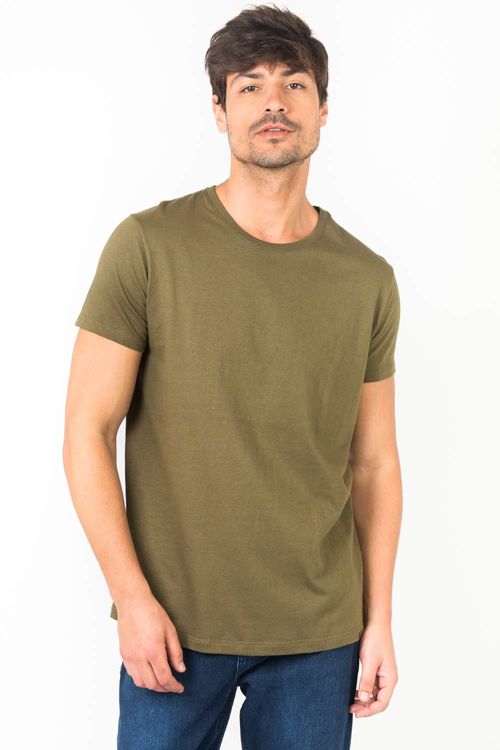 T-Shirt Básica Premium Fit Verde Musgo