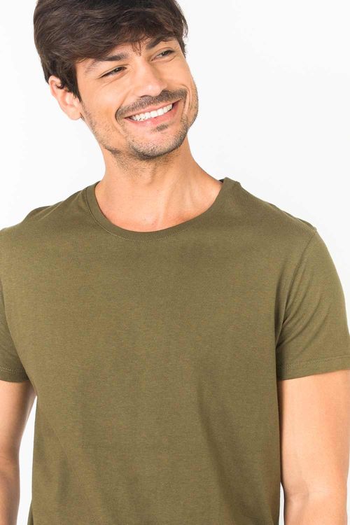 T-Shirt Básica Premium Fit Verde Musgo