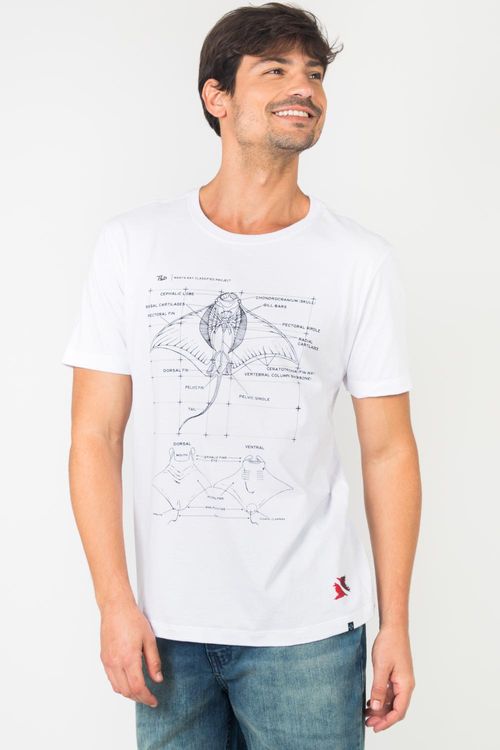T-Shirt Estampada Biology Branca