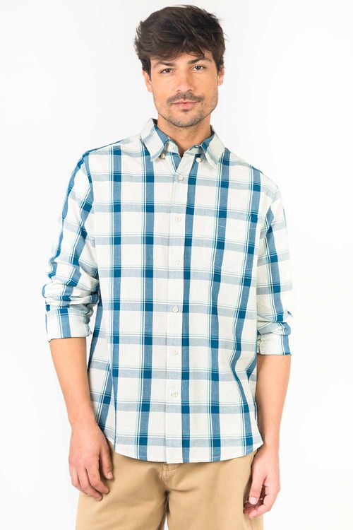 Camisa Xadrez Off/Azul Marinho