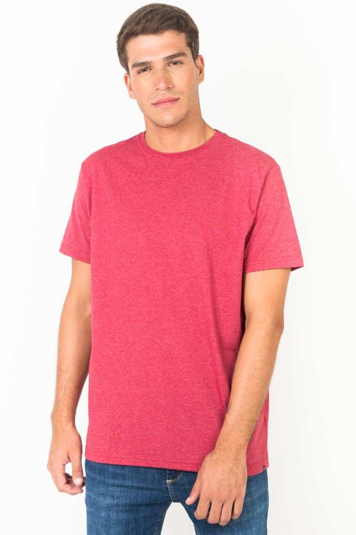 T-Shirt Básica Comfort Mescla Vermelho Escuro