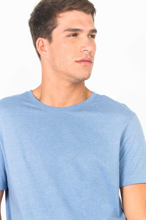 T-Shirt Básica Premium Color Fit Azul