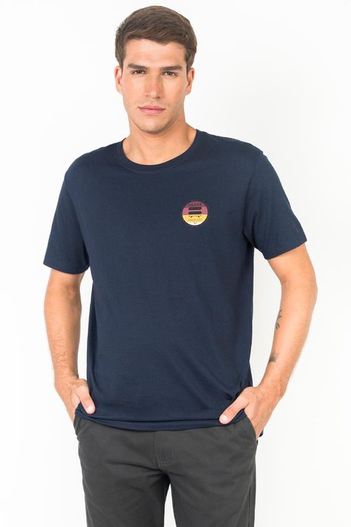 T-Shirt Estampada Azul Marinho
