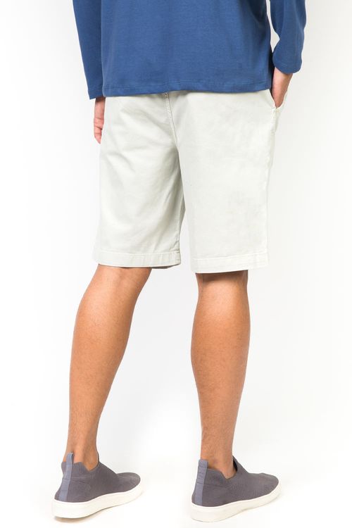 Bermuda Chino Flex Com Cós Elástico Chino