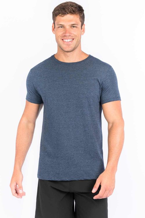T-Shirt Básica Premium Color Fit Azul Marinho