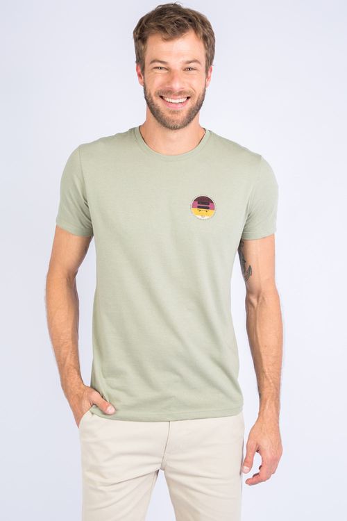 T-Shirt Estampada Skate Verde Claro