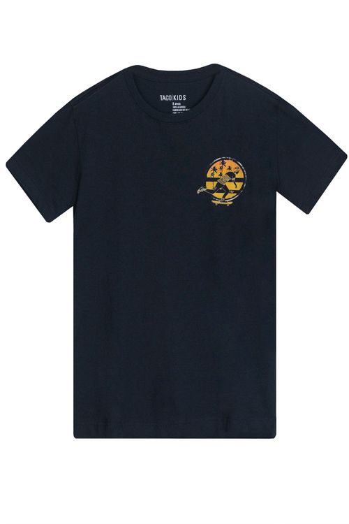T-Shirt Infantil Estampada Skate Azul Marinho