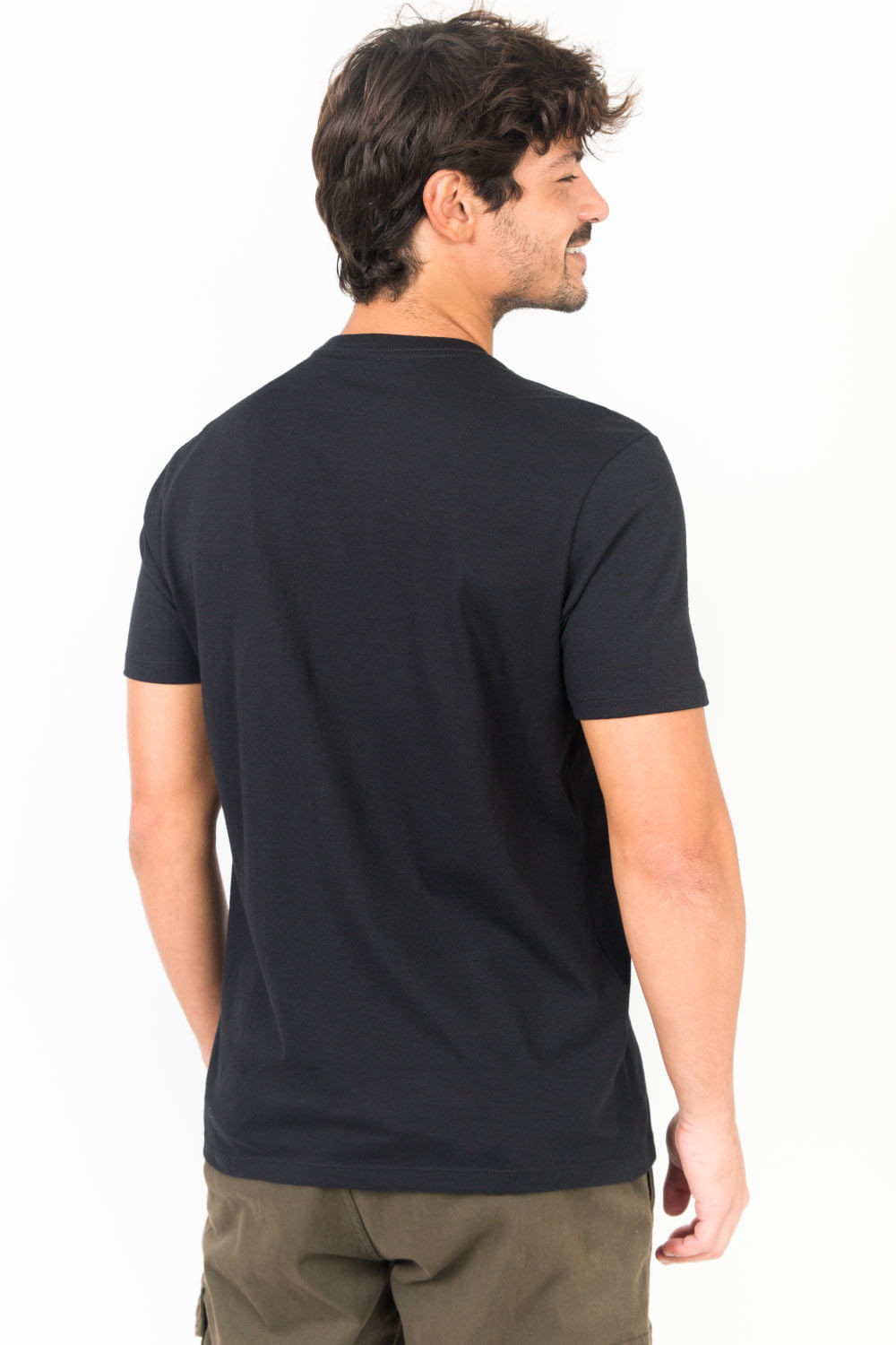 T-shirt preta c/ três botões - Tiffosi, Jutina