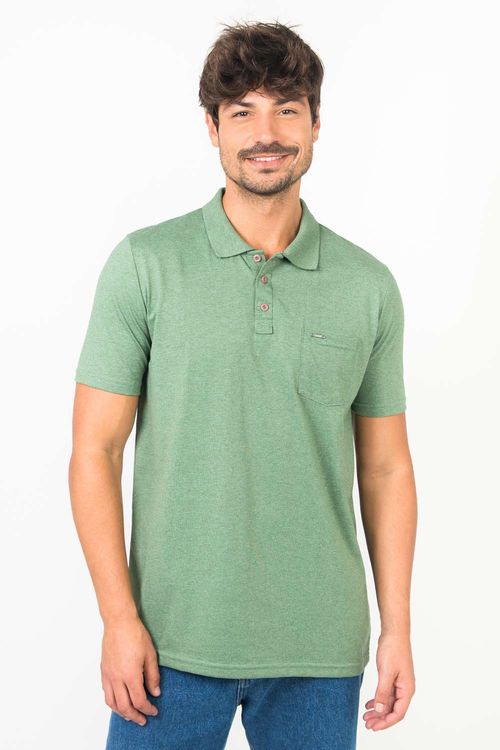 Polo Básica Com Bolso Verde