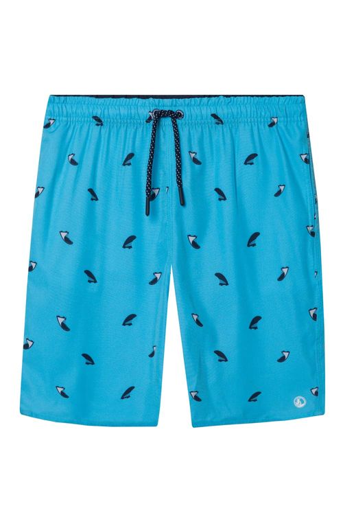 Short Infantil Estampado Skate Azul