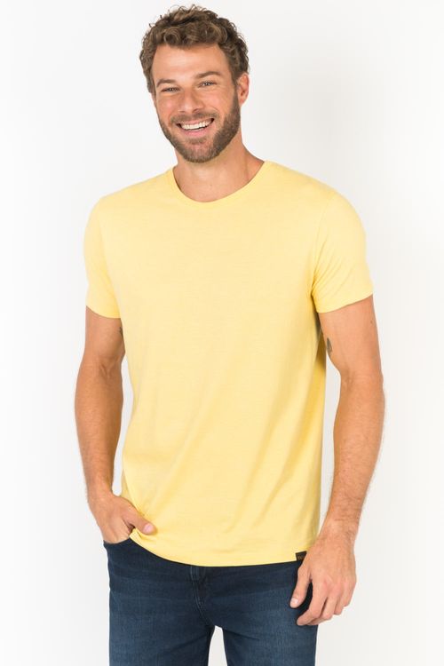 T-Shirt Básica Premium Color Fit Amarelo