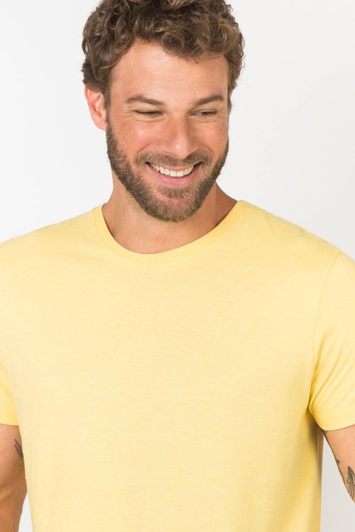 T-Shirt Básica Premium Color Fit Amarelo