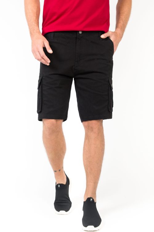 Bermuda Cargo Flex Preta