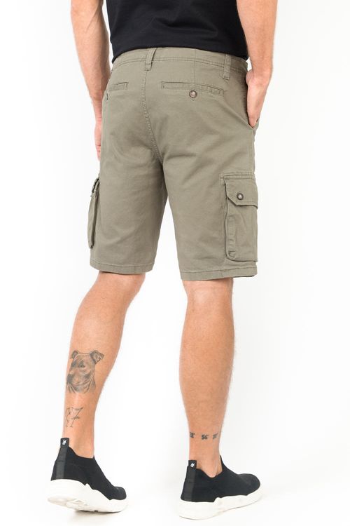 Bermuda Cargo Flex Verde Militar