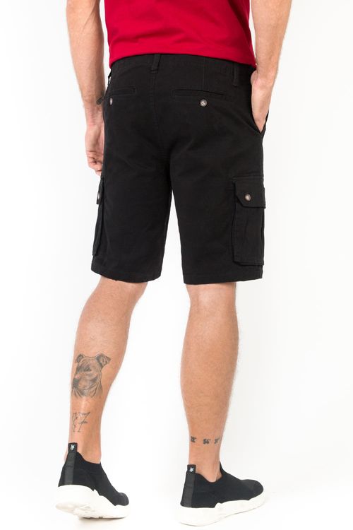 Bermuda Cargo Flex Preta
