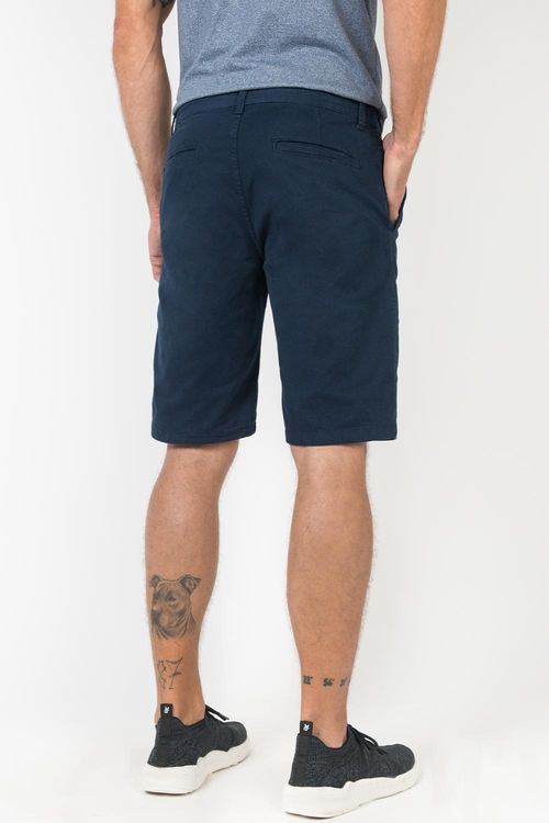 Bermuda Chino Flex Azul Marinho