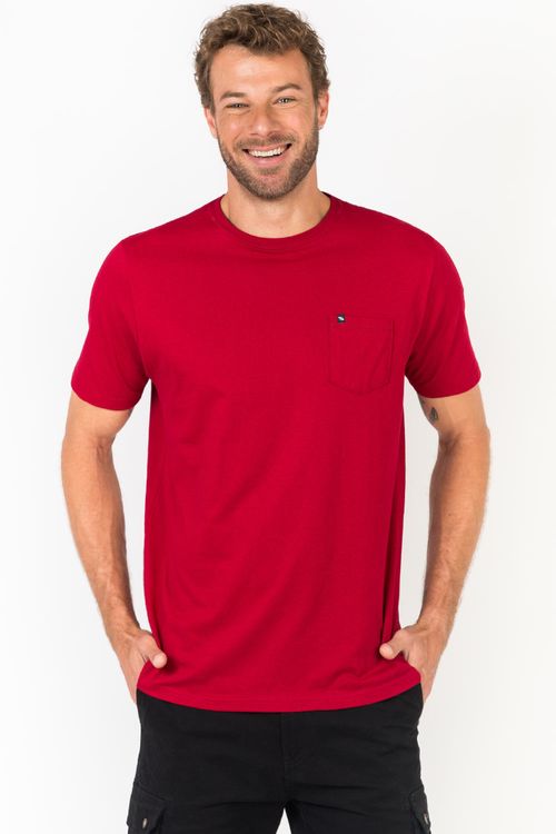 T-Shirt Básica Comfort Vermelho Escuro