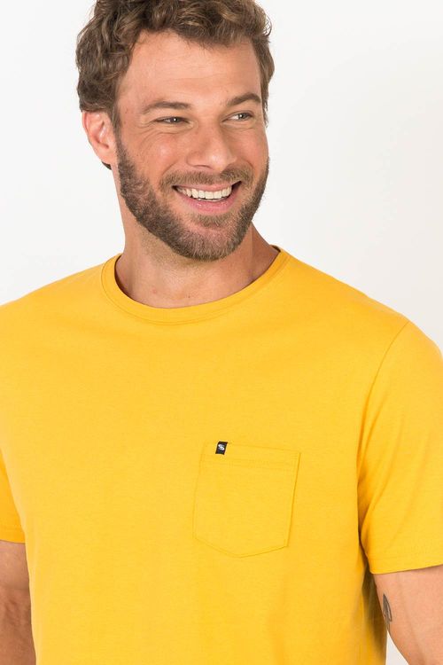 T-Shirt Básica Comfort Amarelo Escuro