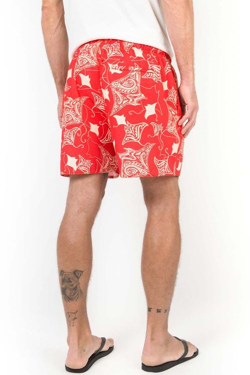 Short Estampado Ocean Vermelho