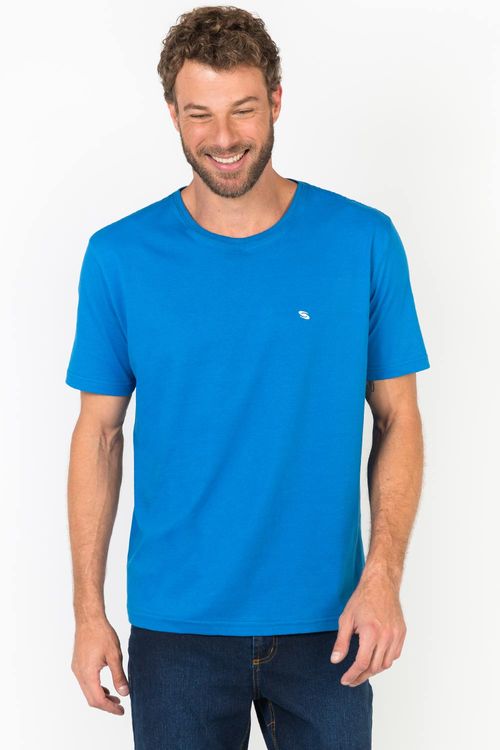 T-Shirt Básica Comfort Fit Azul Royal