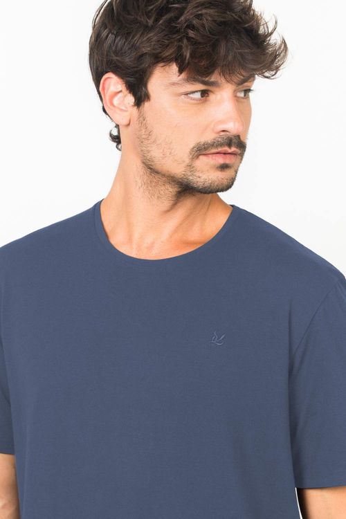 T-Shirt Básica Premium Pima Azul Jeans