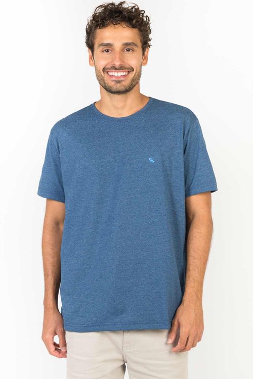 T-Shirt Básica Comfort Fit Azul Marinho