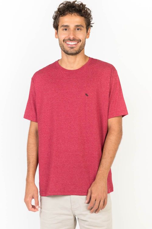 T-Shirt Básica Comfort Fit Vermelho Escuro