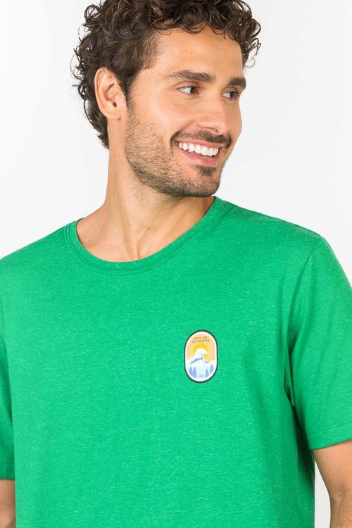 T-Shirt Estampada Verde Bandeira